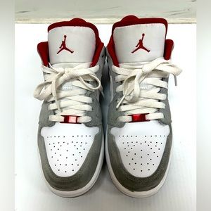 Jordan red grey low